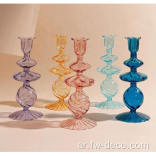المزهريات الزجاجية الزجاجية ذات اللون الكريستالي الطويل الشمال
